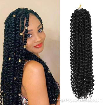 Passion Twist Hair 18 Inch Water Wave Synthetic Braids for Passion Twist Crochet Braiding Hair Bohemian curly